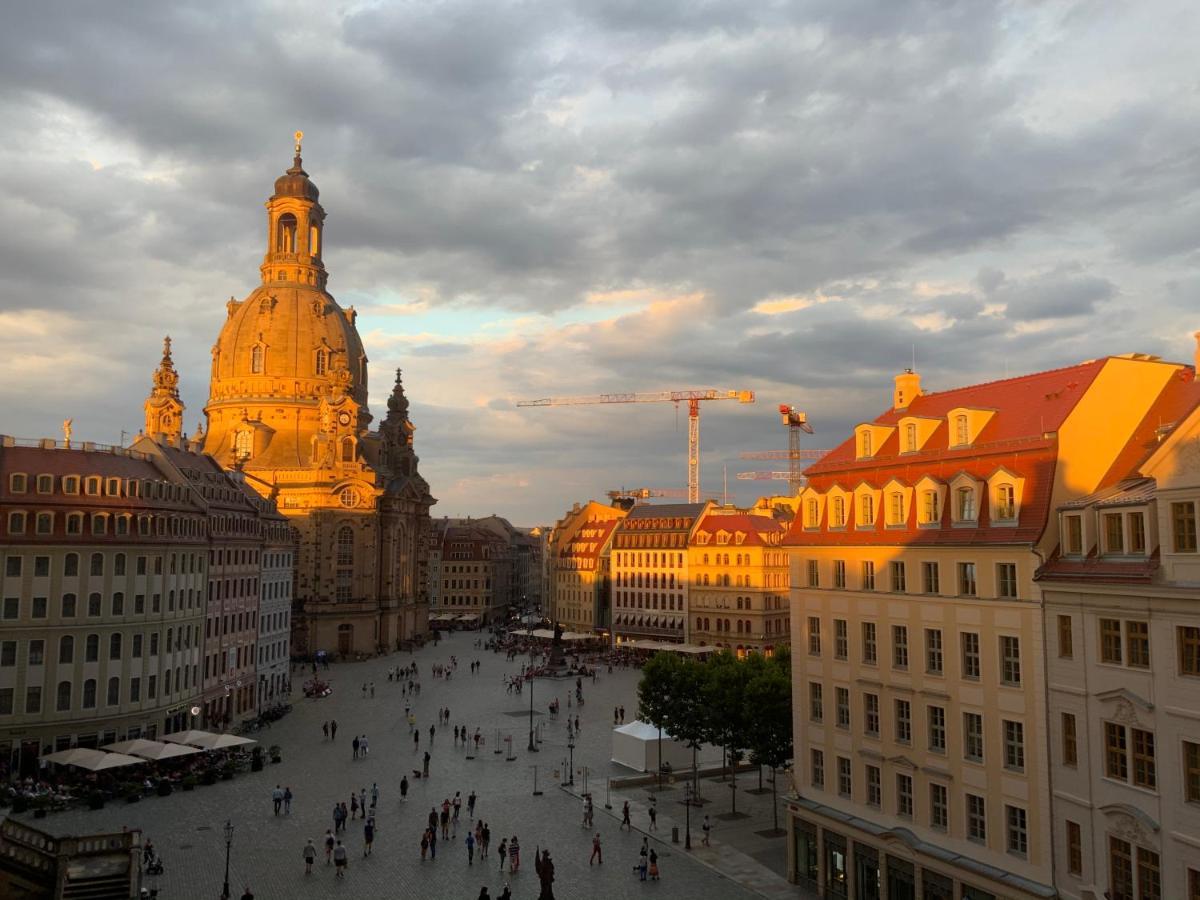 Luxus Suite Mit Einmaligem Blick Auf Die Frauenkirche Dresden Eksteriør bilde