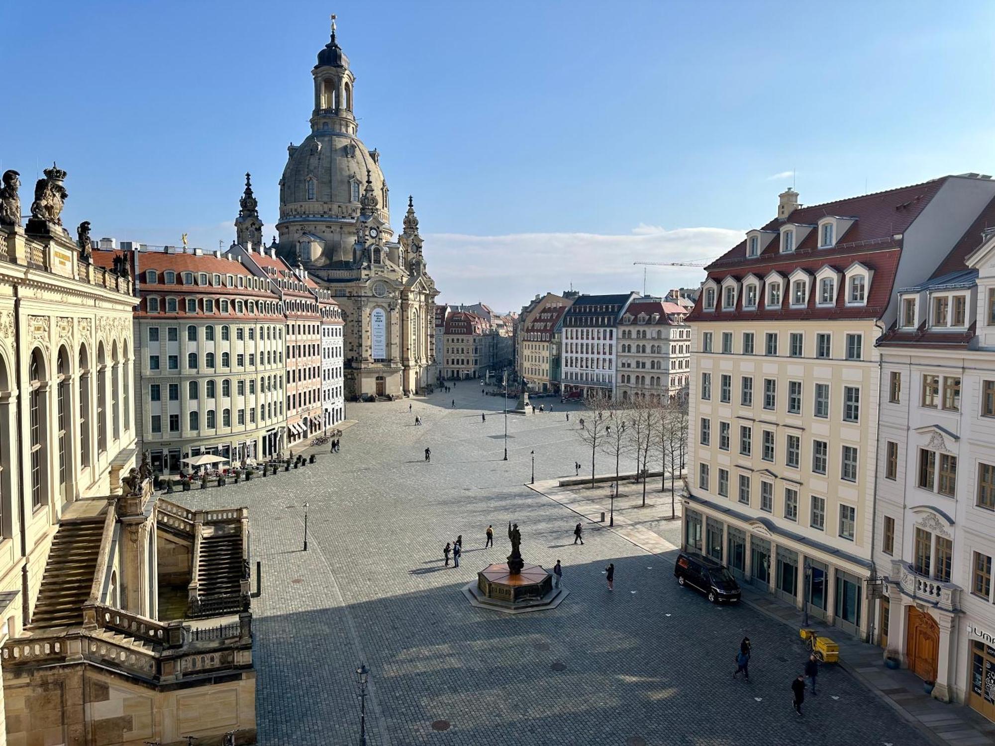 Luxus Suite Mit Einmaligem Blick Auf Die Frauenkirche Dresden Eksteriør bilde