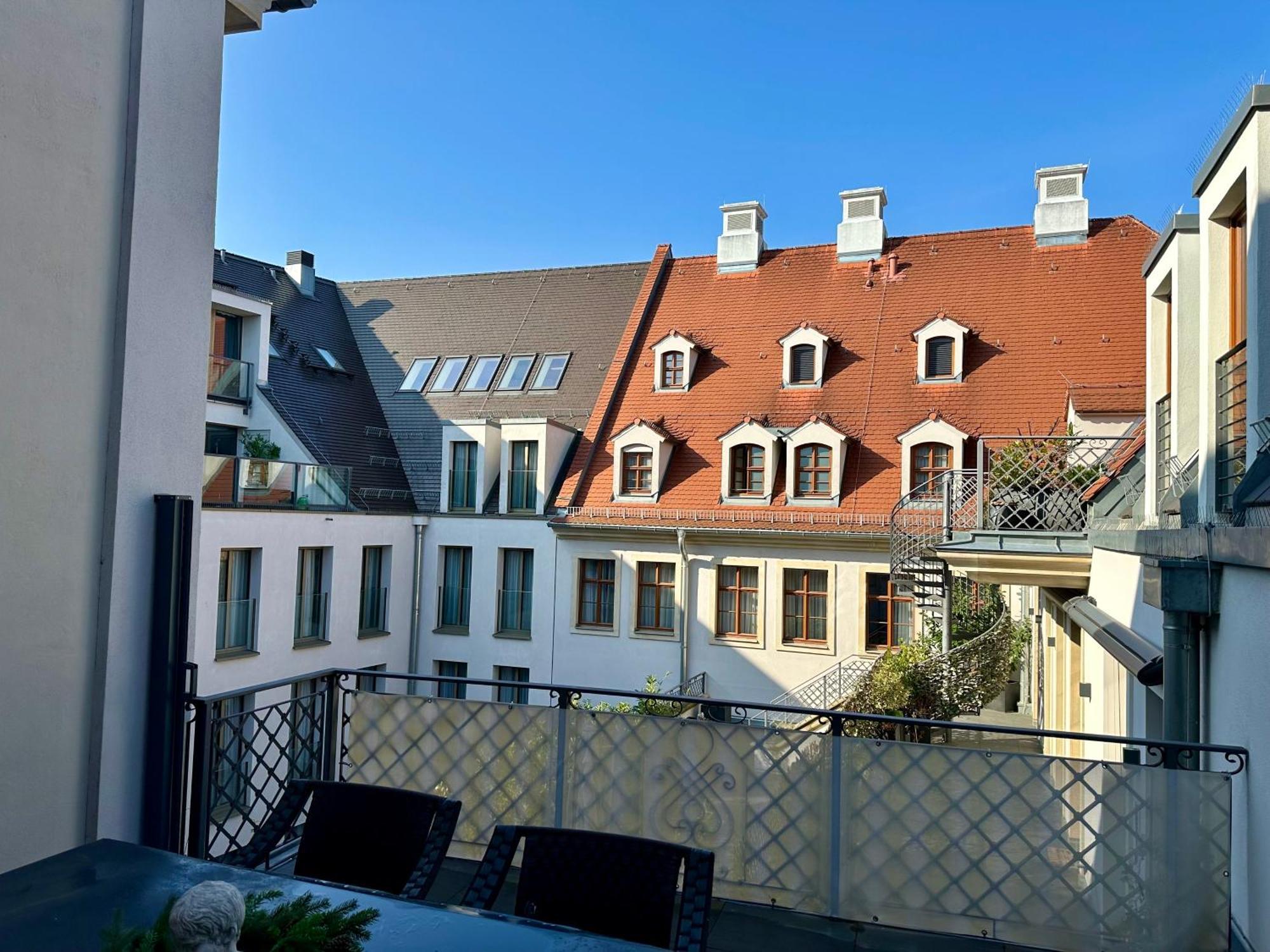 Luxus Suite Mit Einmaligem Blick Auf Die Frauenkirche Dresden Eksteriør bilde